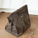 Dark Brown Waxed Canvas Lunch Bag