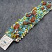 Beaded Cuff Bracelet - The Allure of Sand - Sun Water Turquoise Blue Yellow Ocean Beach by randomcreative on Etsy