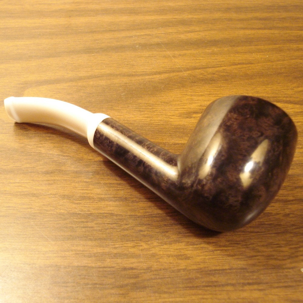 Paul's Bent Ebony Billiard with a Handmade Stem