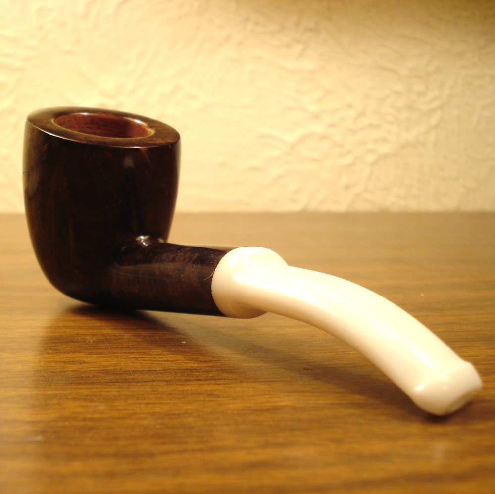 Paul's Bent Ebony Billiard with a Handmade Stem