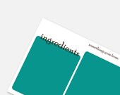 Modern Teal -- Printable Recipe Cards