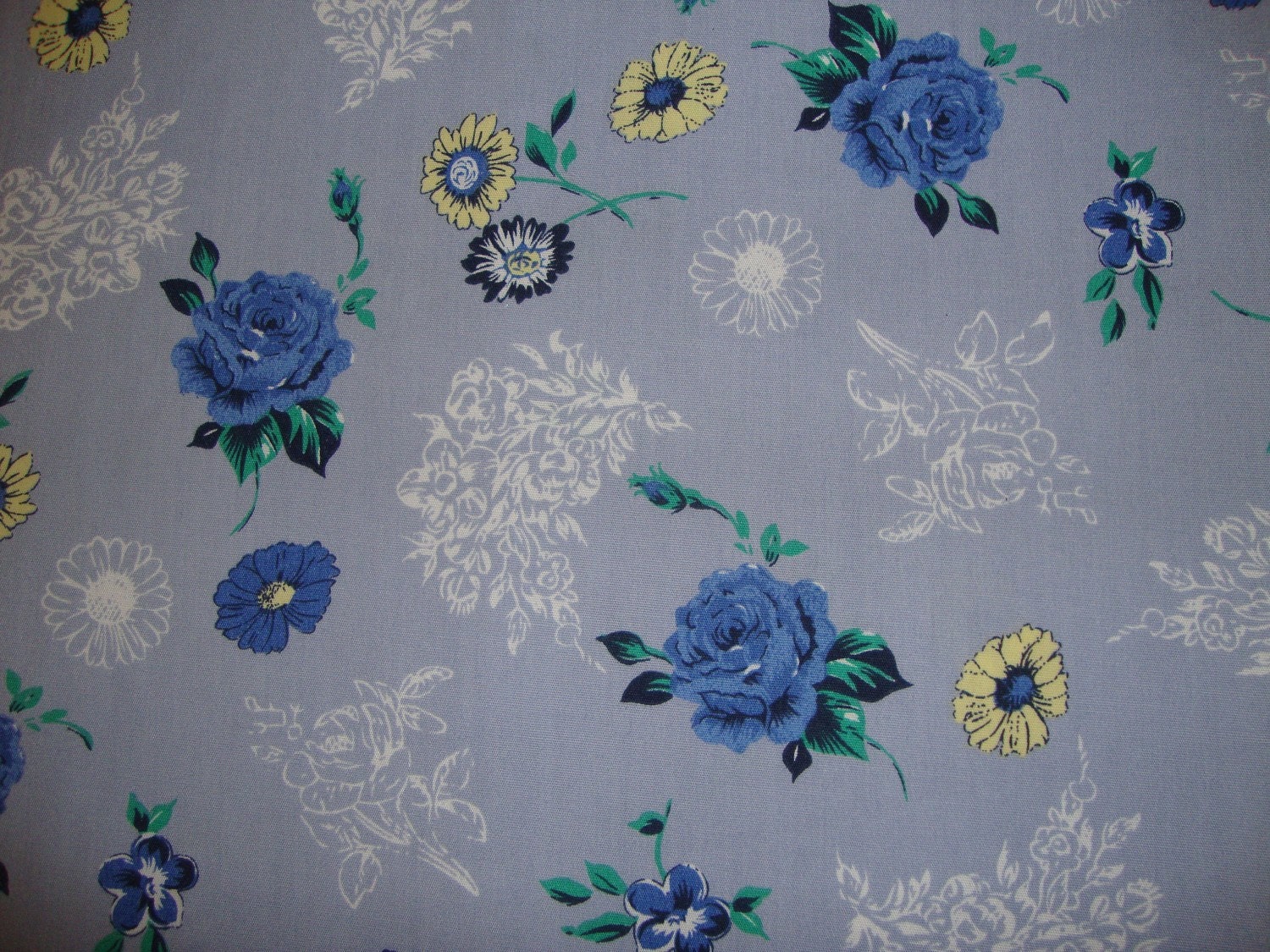 Cotton Upholstery Fabric, Shabby Chic  Roses