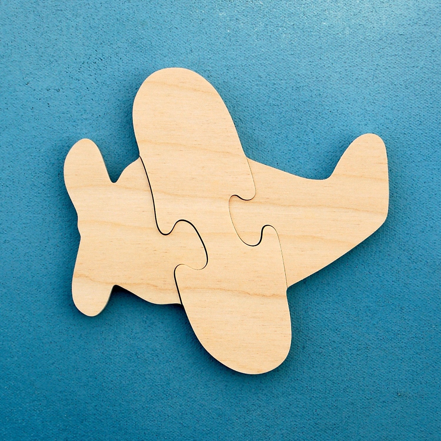 Childrens Wood Puzzles - Airplane Train Car Truck - Set of 4 Wooden Toy Vehicle Jigsaw Puzzles - Fun for Children and Toddlers