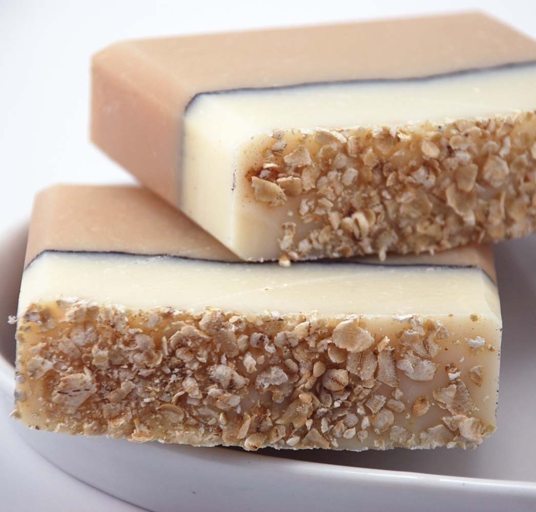 Oatmeal and Honey Soap Handmade Cold Process, Vegan Friendly