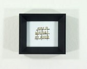 Gold Medal Flour (R) Sign framed art - Minneapolis Minnesota Icon illustration in black and yellow or gold letters and black frame