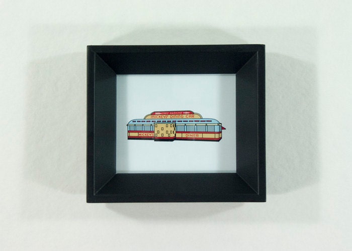 Set of 3 State Icons - Minnesota, Florida, Illinois, Alabama, Texas, North Dakota, Wisconsin, New York framed drawings