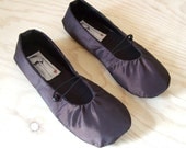 Handmade Organic Vegan Ballet Flat- Antoinette in Black