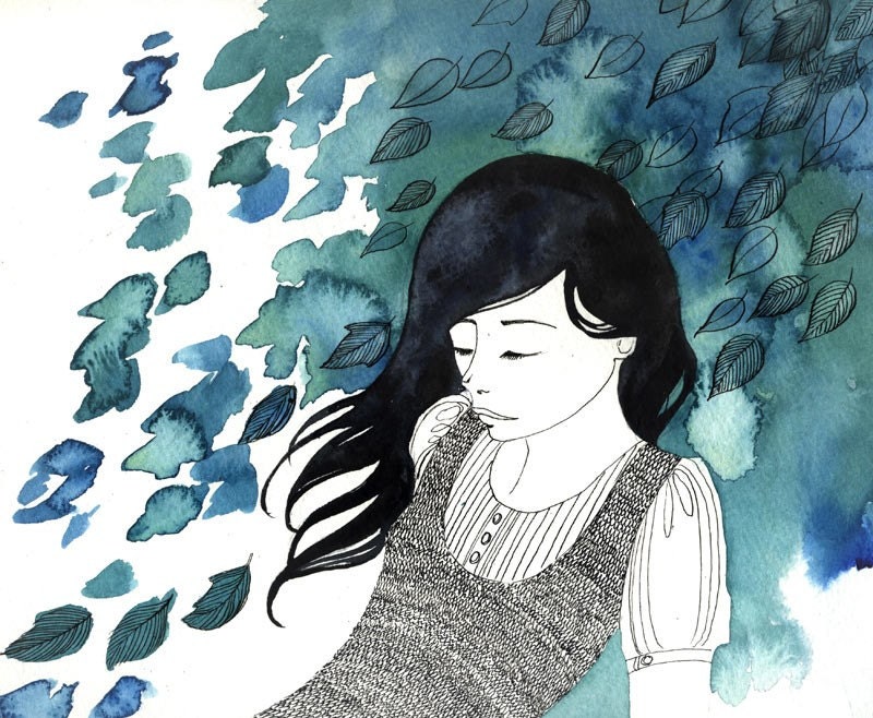Leaves - 7.5x9 Original Art (Published in L.A. Times)