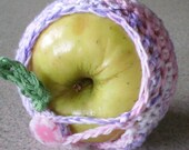 Multicolored Crocheted Apple Cozy
