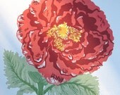 Rosy -- 6 color, 3 block reduction linocut 10 x 12 in. limited edition of 12