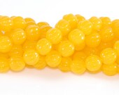 Orange Opal Czech Glass 8mm Melon Cut Round- 25    (ST466-25)