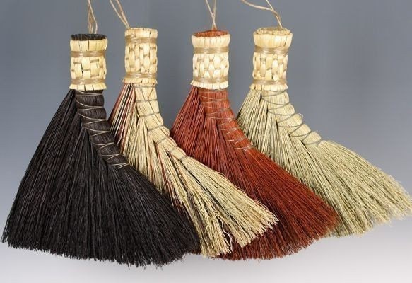 Turkey Wing Broom In Your choice of Black, Rust or Mixed