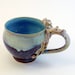 Mermaid Mug- RESERVED for dgregory6 -Soft Blue Green Sea Foam on Dark Chocolate and Natural Clay Siren- SALE