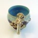 Mermaid Mug- RESERVED for dgregory6 -Soft Blue Green Sea Foam on Dark Chocolate and Natural Clay Siren- SALE