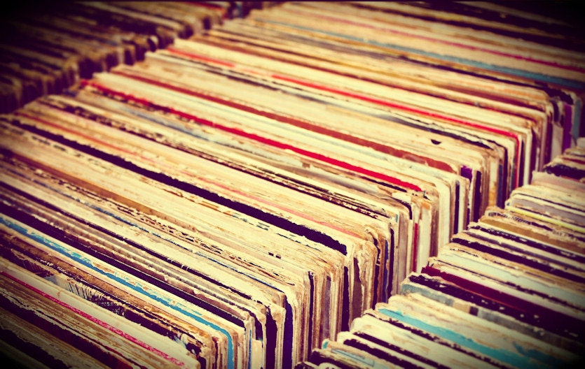 Vintage Vinyl Record Collection 8x10 Fine Art Photograph, Other Sizes Available - EyeShutterToThink