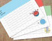 Sea Life Recipe Card Set