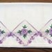 Cottage Style Crochet Pillowcase Set Purple Roses