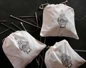 Small knitting project bag - Knitting Robot - I Knit With Steel Wool