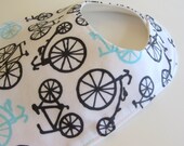 Baby Boy Bib . Eco-Organic  . Bicycles