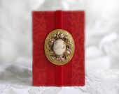 Bride Keepsake Calendar Dates to Remember Birthday Anniversary Fairy Maiden Luxe Goddess Red Damask Garden Steampunk Shell Cameo Woman