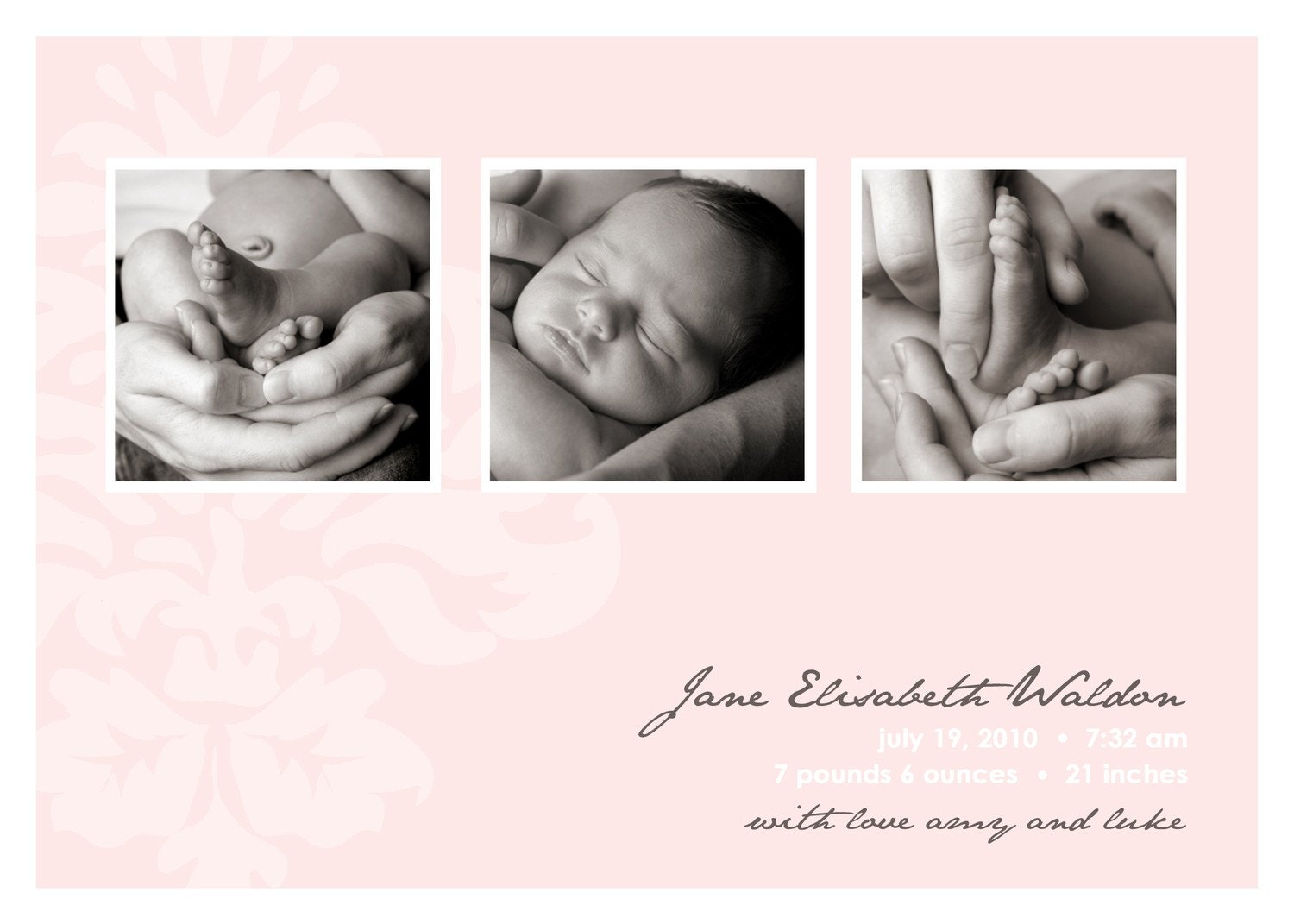 Delicate - Custom Photo Birth Announcement Il_570xn