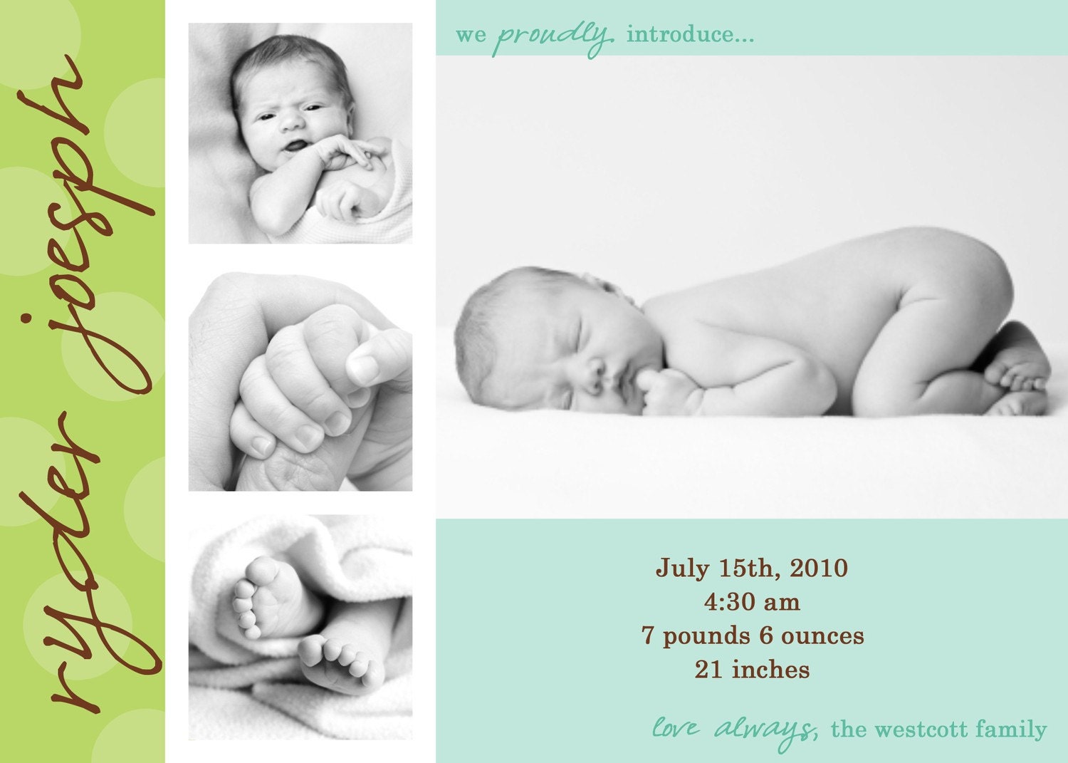 Enchanted - Custom Photo Birth Announcement Il_570xn