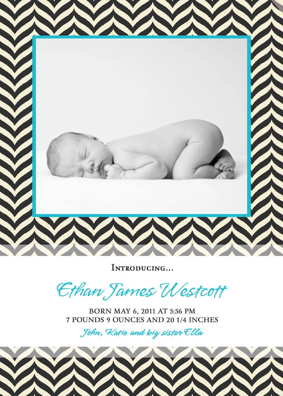 New Life - Custom Photo Birth Announcement...by KM Thomas Designs Il_570xn