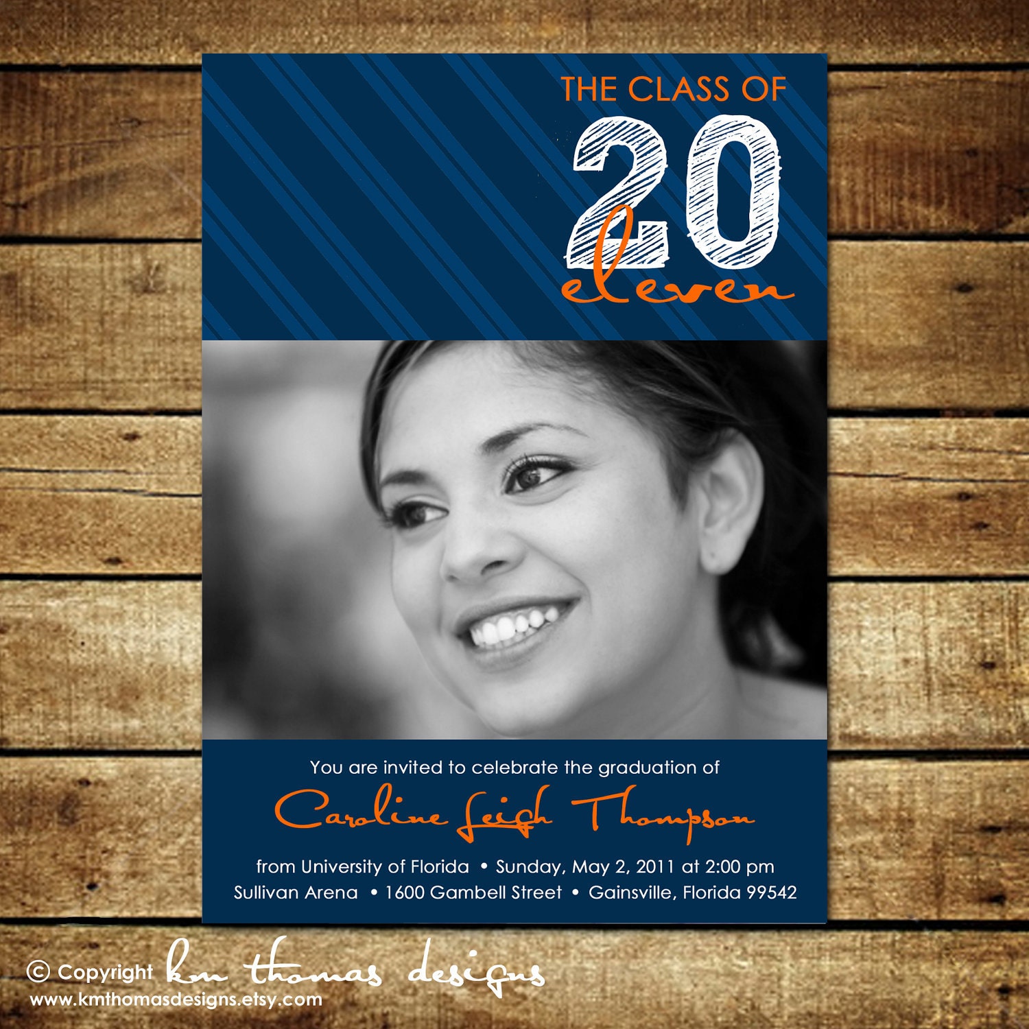 SCHOLAR...Custom Photo Graduation Announcement...by KM Thomas Designs Il_570xn