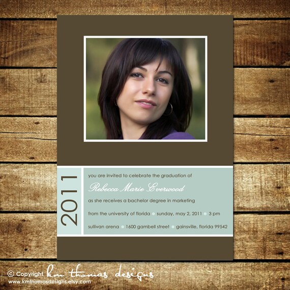 HONOR ROLL...Custom Photo Graduation Announcement...by KM Thomas Designs Il_570xn