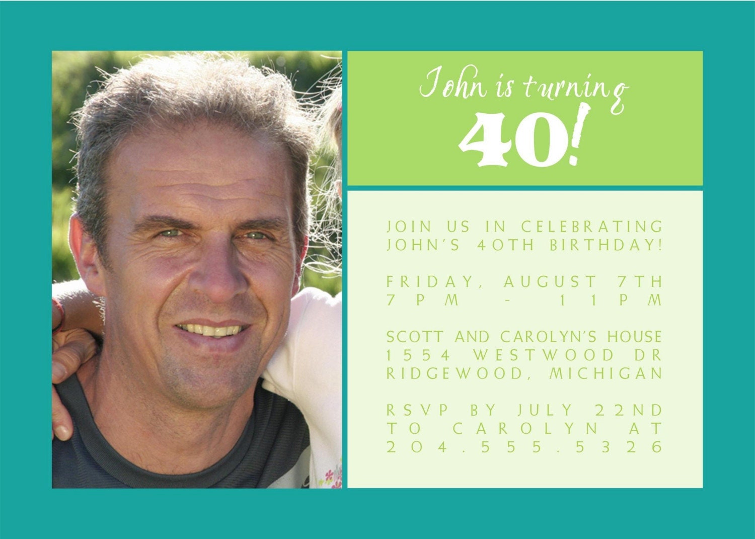 Simple Modern Milestone Custom Photo Birthday Invitation Il_570xn