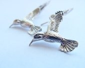 Bird earrings sterling silver - Humming bird earrings - Hunger games sterling silver