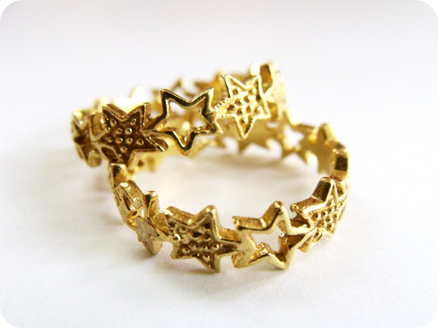 Stack star ring brass metalwork - metalwork stackable ring