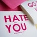 My FUnny Valentine--6 Funny Love Humor Cards And Envelopes Set of 6--Laser Printed Funny Valentines Day Cards