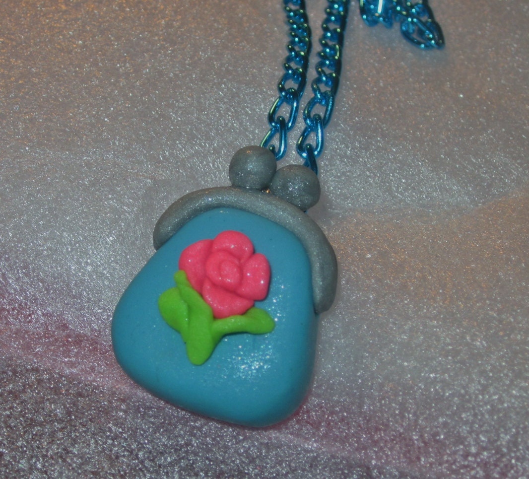 Spring Purse Charm Necklace