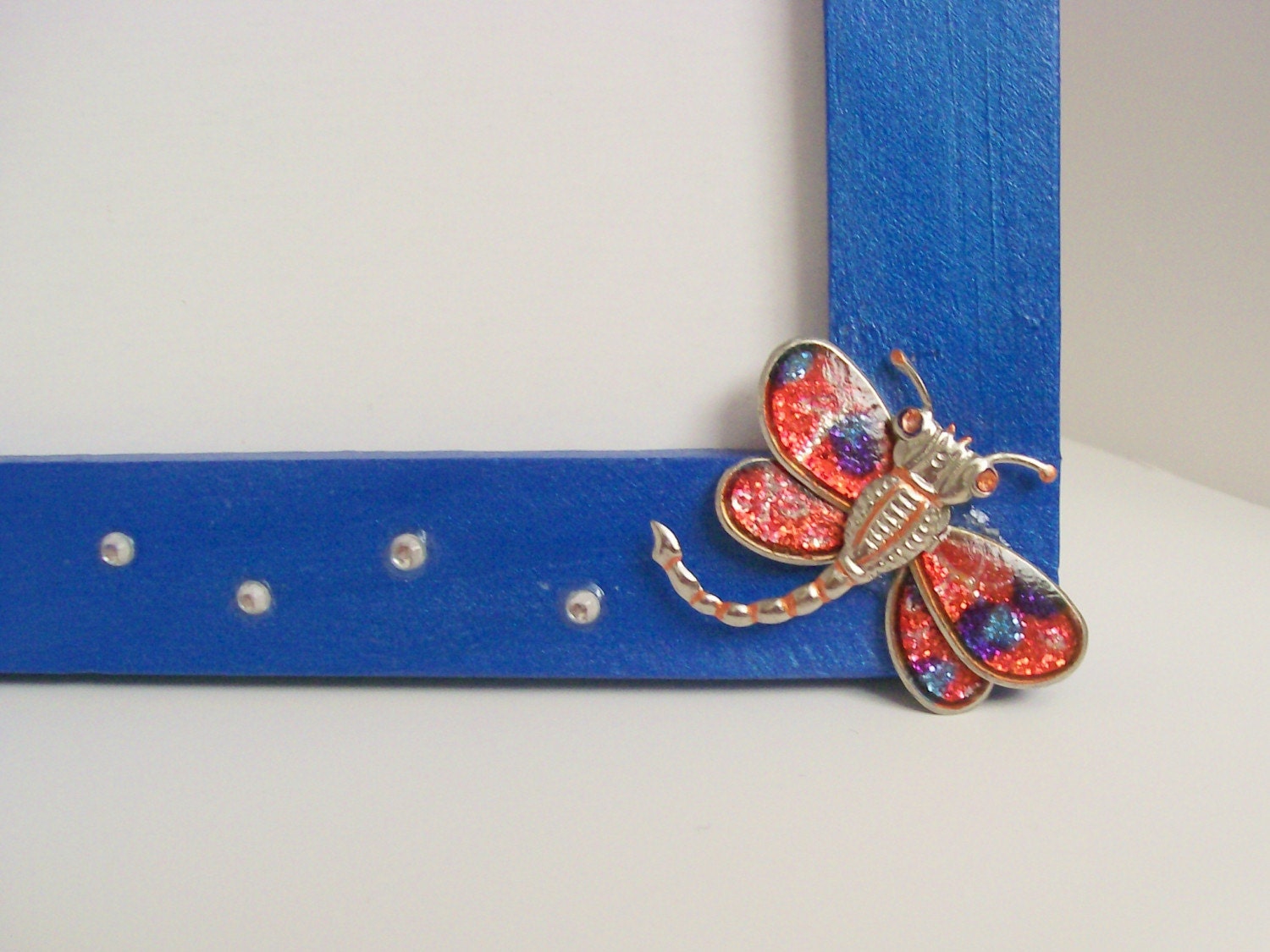 Dragonfly 4 x 6 Wooden Picture Frame embellished with Sunflower