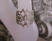 Silver Filigree Ring - WRAPPED AROUND my FINGER
