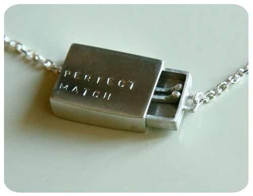 A Perfect Match - Matchbox Necklace Silver Edition