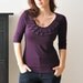 Womens Blouse , Pleated Neckline