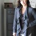 Wrap Sweatshirt, Open Cardigan, Womens Blouse ,Outerwear