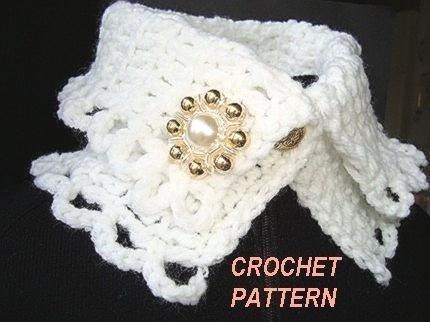 CROCHET PATTERN scarf cowl num. 78 Crochet collar neckwarmer. Make it in 45 minutes. PDF