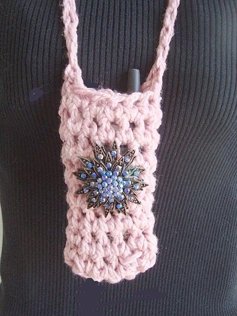 CROCHET PATTERN Cell Phone Pouch num. 369   Permission to sell your finished items
