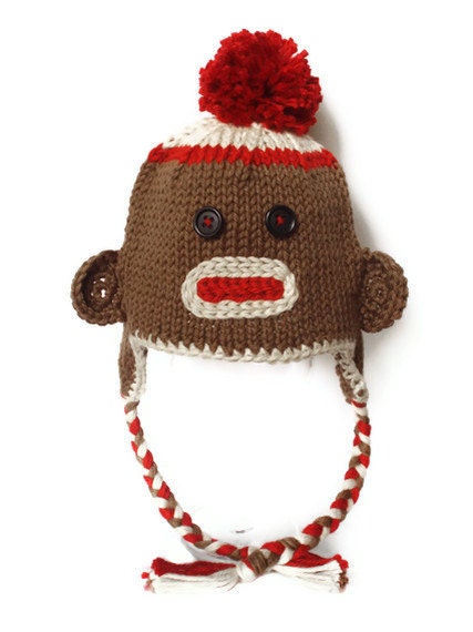 Sock Monkey Hat for Baby