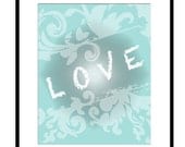 Love Tattoo - 8x10 Print with Tattoo Artist Inspired Design Artwork - Kids Wall Art - Multiple Colorways Shown Here