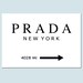 PRADA MILAN - 13x19 Large Size Print - Black and White - Gossip Girl, Fashion, Art - Customizable With Your City or State