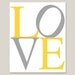 LOVE - 11x14 Modern Typography Print - Kids Wall Art - Nursery Art - Choose Your Colors - Shown in Yellow, Gray and More