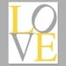 LOVE - 11x14 Modern Typography Print - Kids Wall Art - Nursery Art - Choose Your Colors - Shown in Yellow, Gray and More