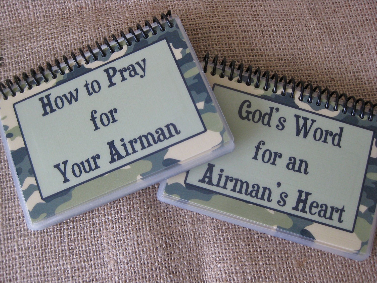 SALE - How to Pray for Your Airman/God's Word for an Airman's Heart - Combo Set, Spiral-Bound, Laminated Prayer Cards/Bible Verse Cards