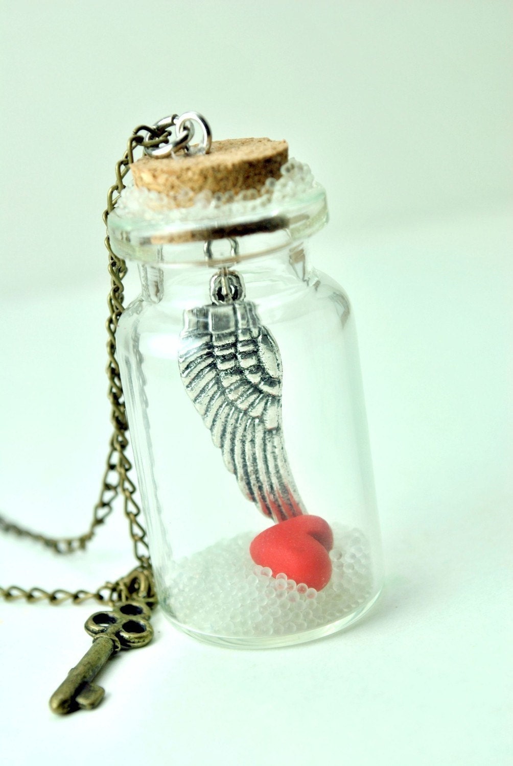 My Heart Belongs to You.. Message in a Bottle Necklace. Valentine Gift