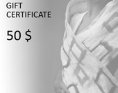 Gift Certificate for 50 Dollar at VART Etsy Shop - VARious handmade felted Things  - Gift under 50 USD