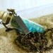 Glass Vial Necklace Bottle Moss Terrarium Seaglass Copper 24 inch Copper Chain with word Inspire Charm Tag Beach Ocean Summer